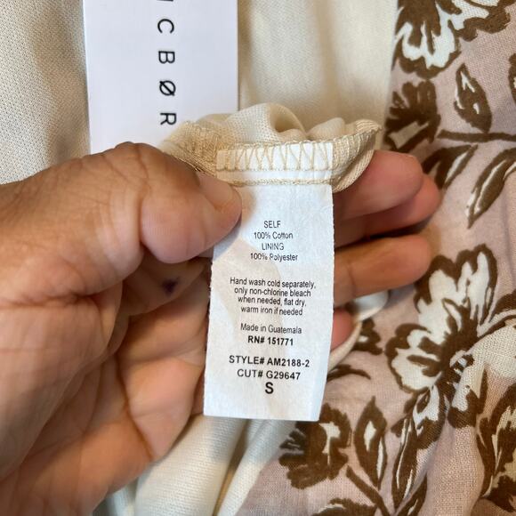 BALTIC BORN Connor Romper Taupe Floral Size‎ Small New - Picture 7 of 7